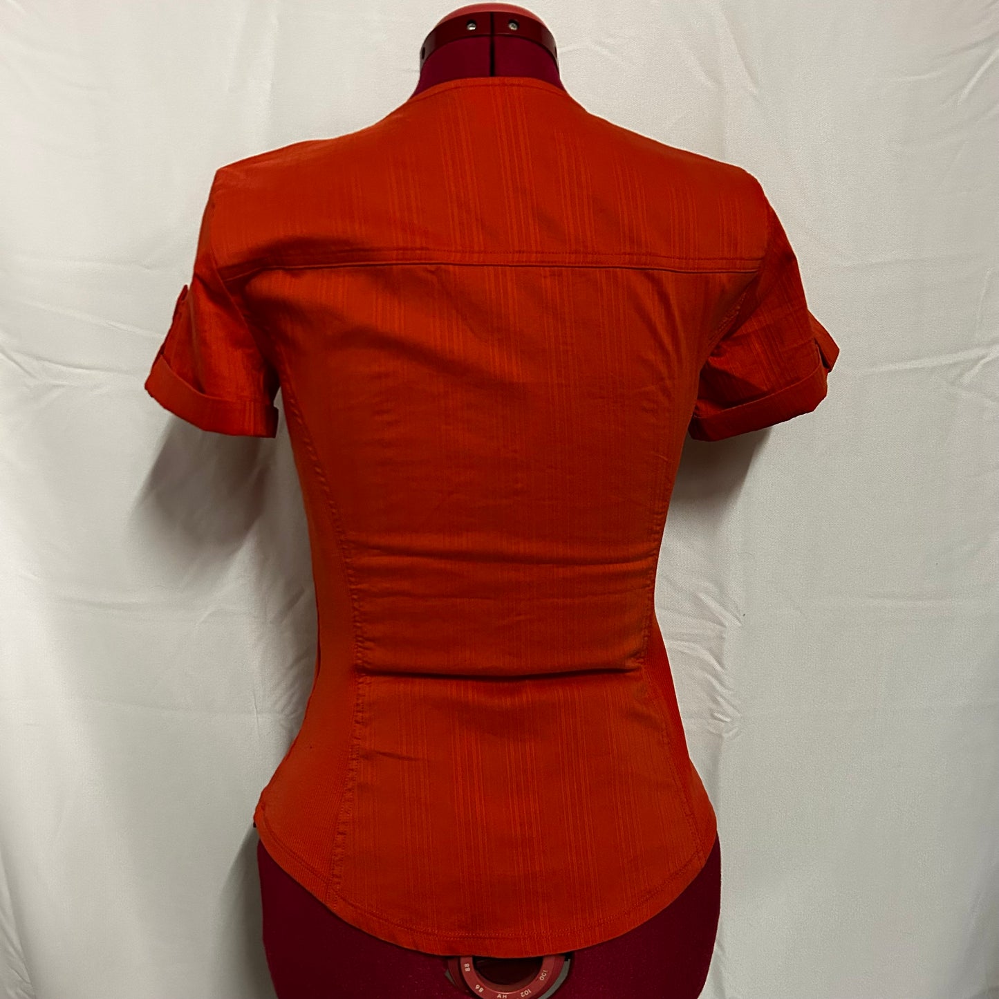 Orange Guess zipper shirt