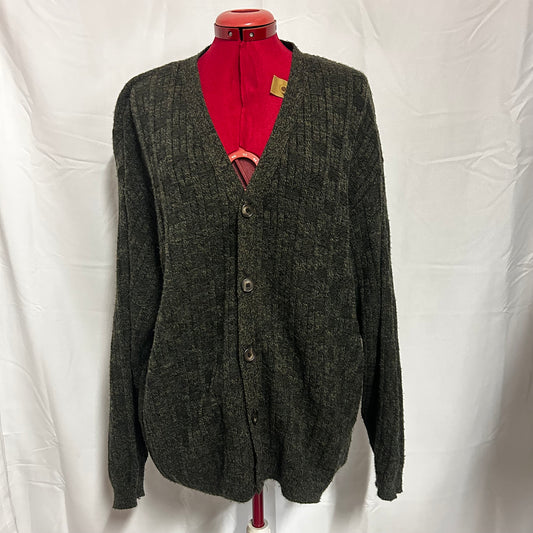Green knit cardigan
