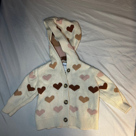 Heart knit sweater