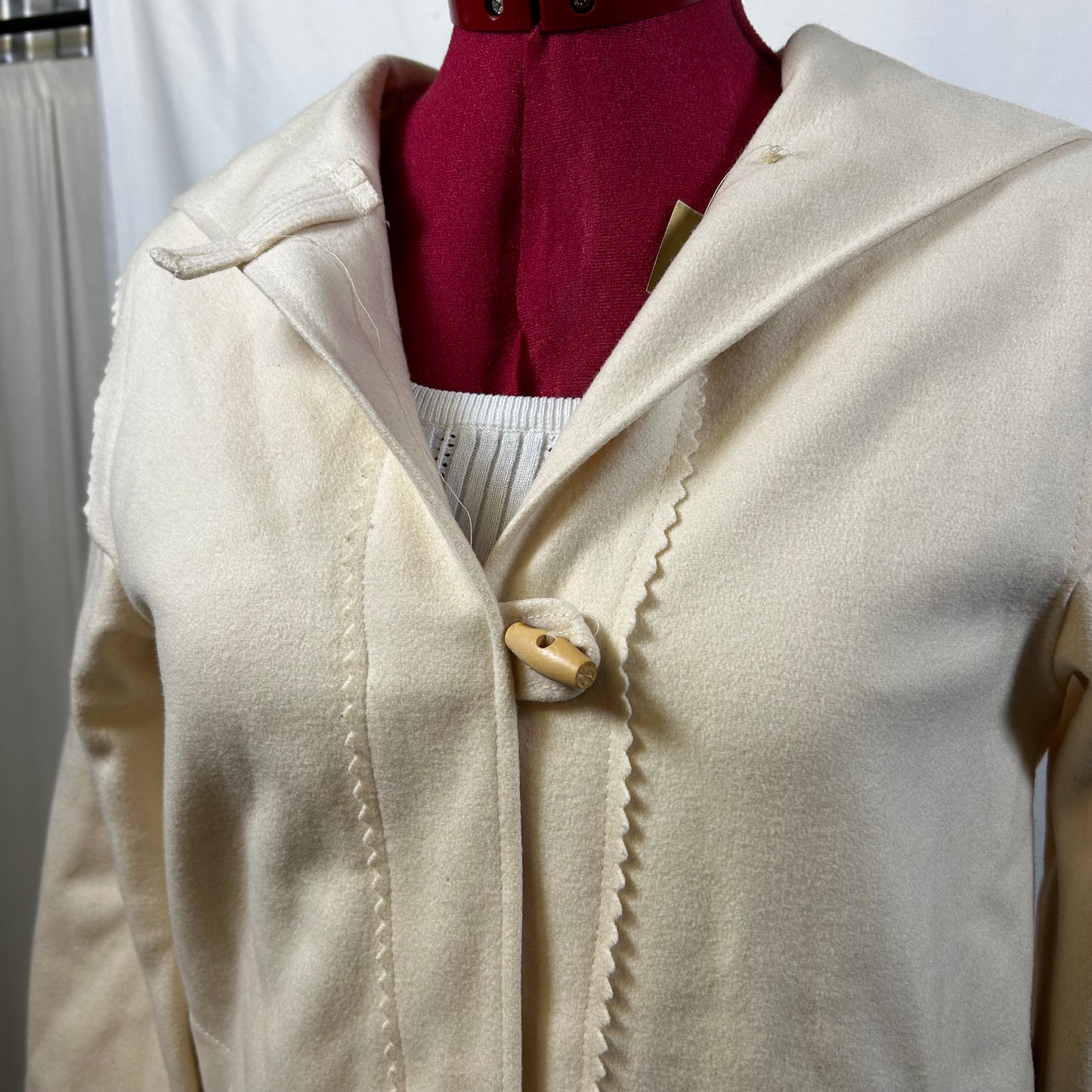 Beige 100% wool jacket