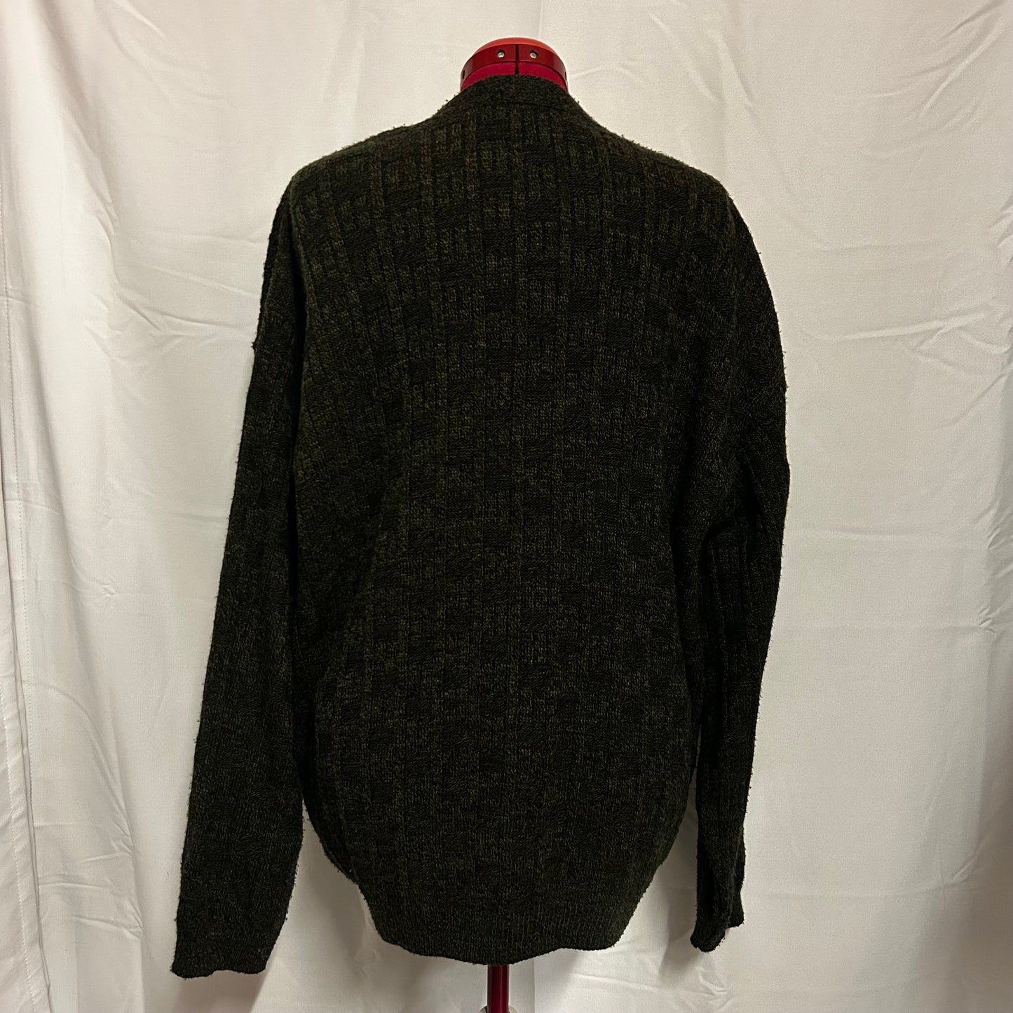 Green knit cardigan