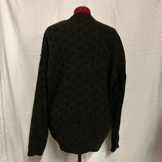 Green knit cardigan