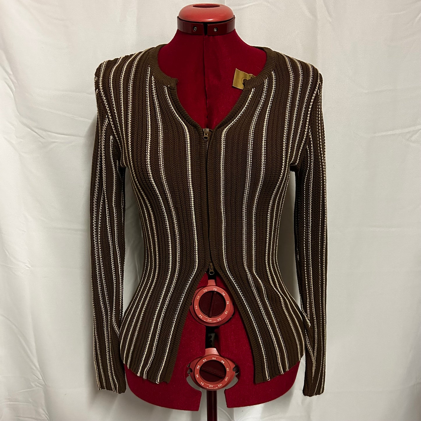 Y2K double zip sweater
