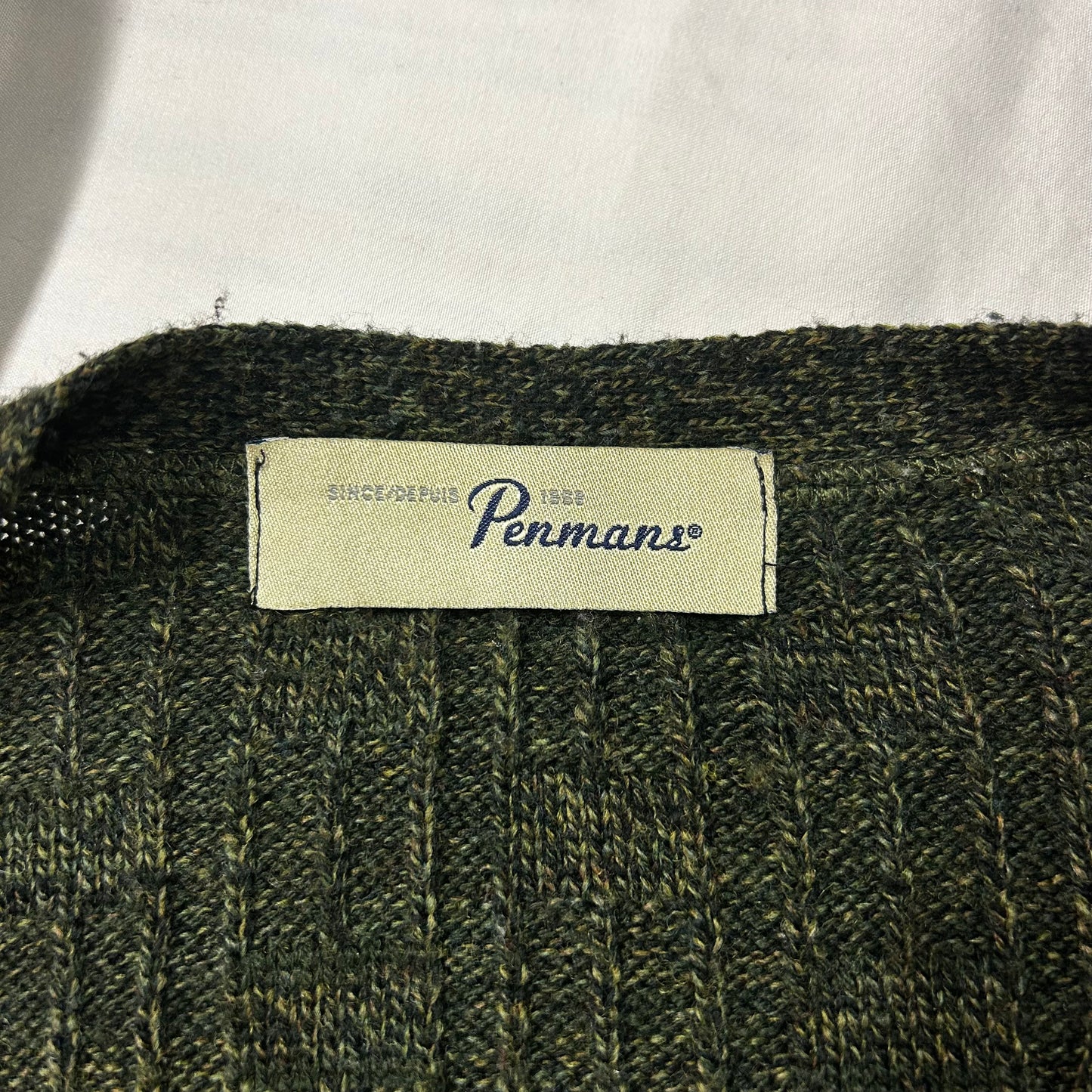 Green knit cardigan