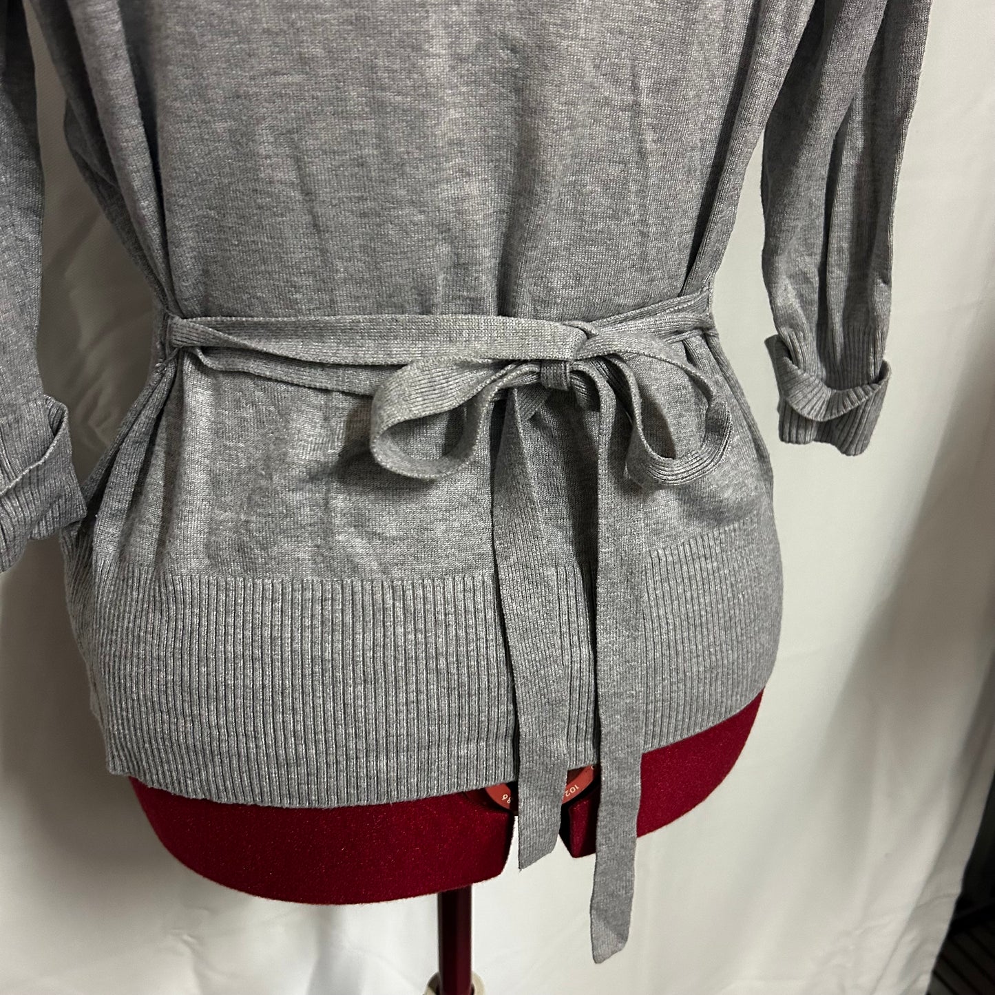 Grey top with blouse collar