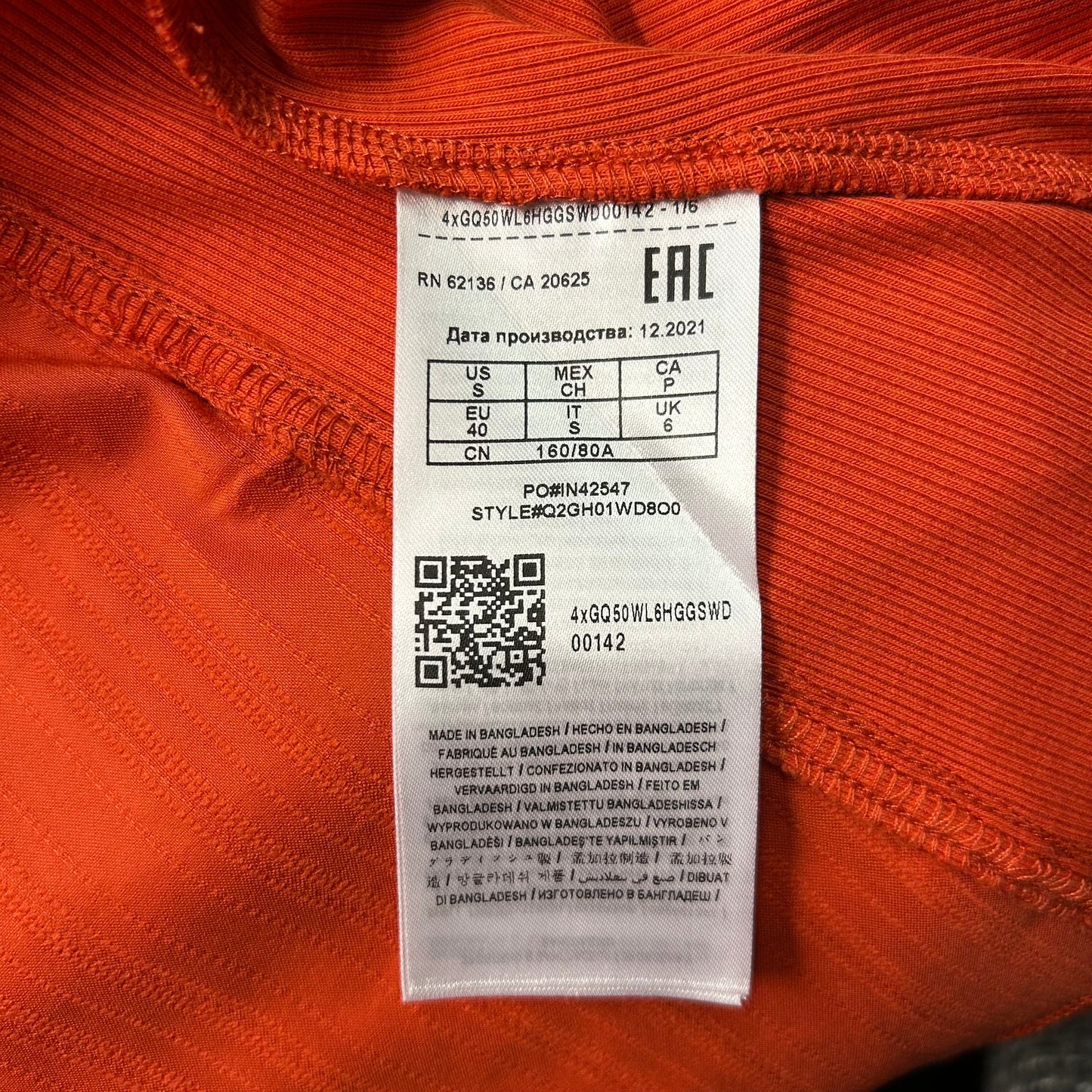 Orange Guess zipper shirt
