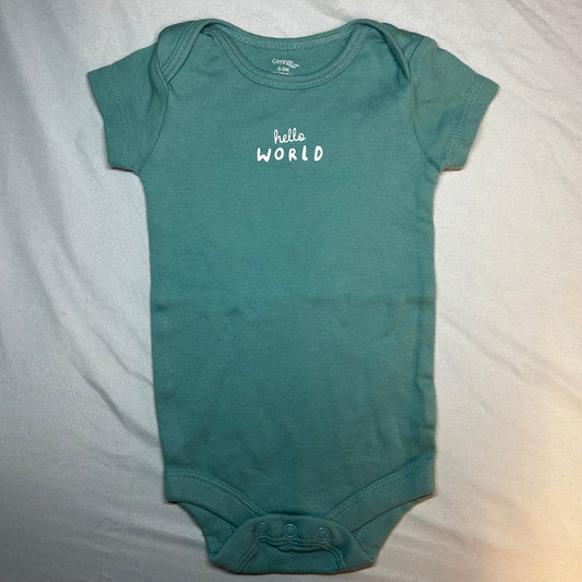 Hello world under onesie
