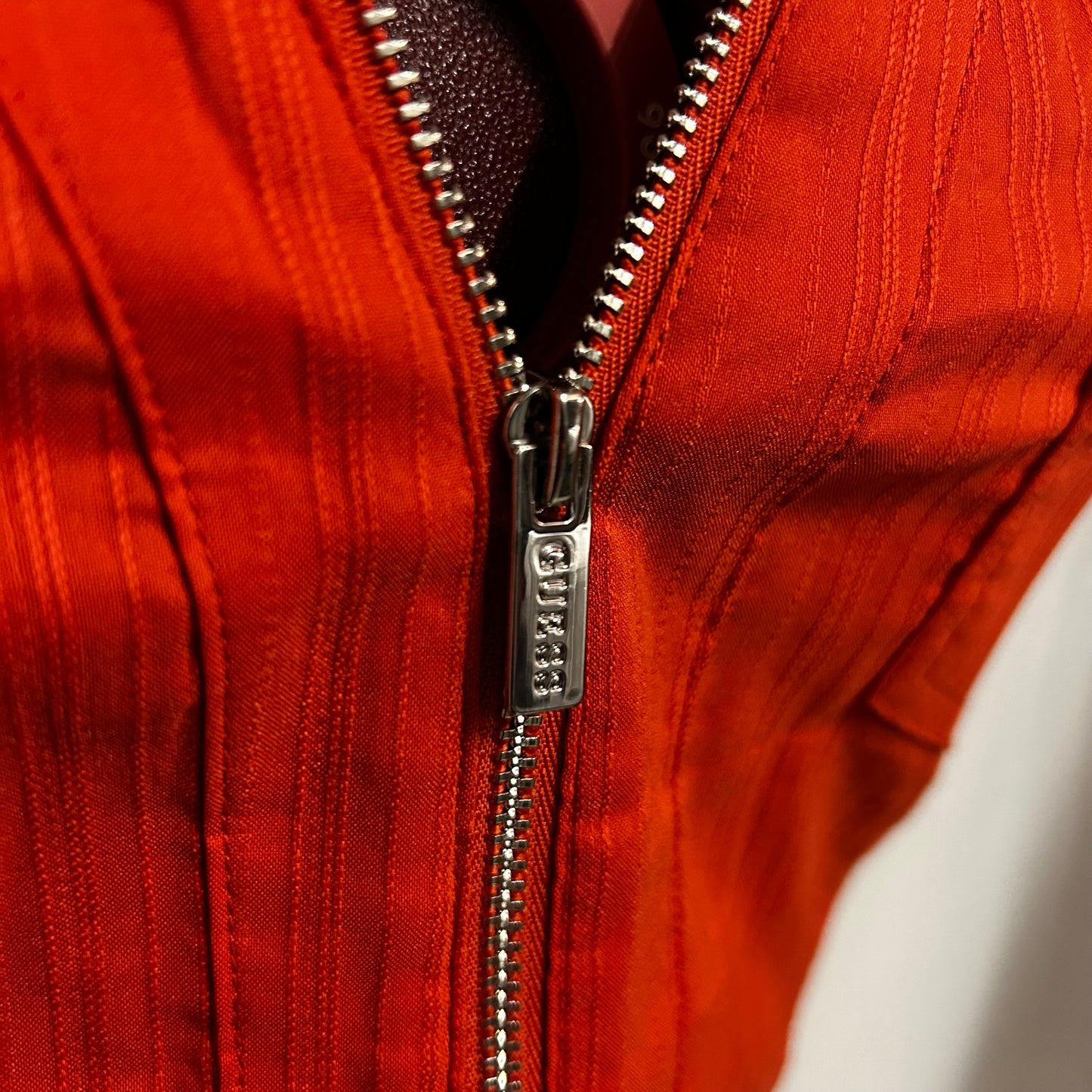 Orange Guess zipper shirt