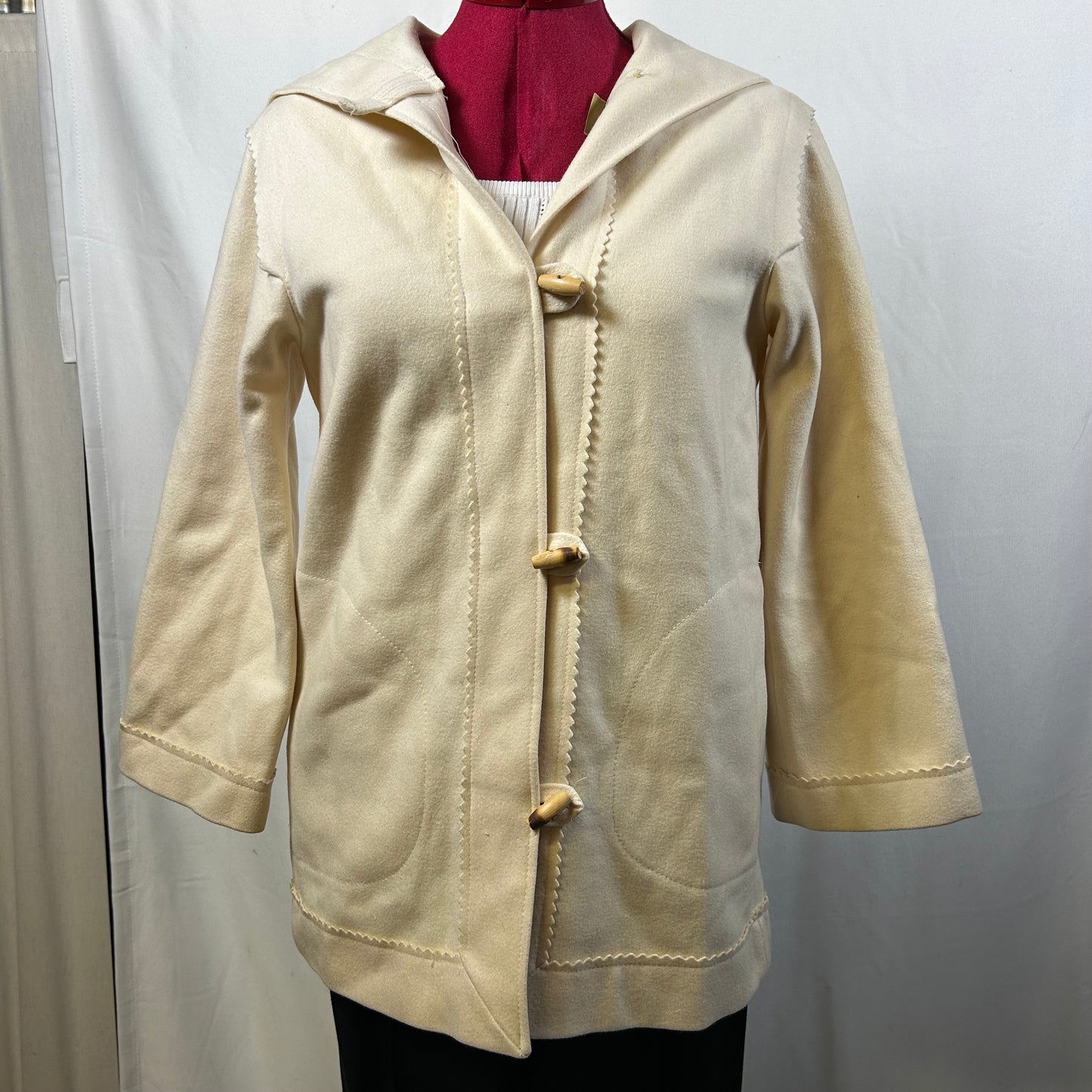 Beige 100% wool jacket
