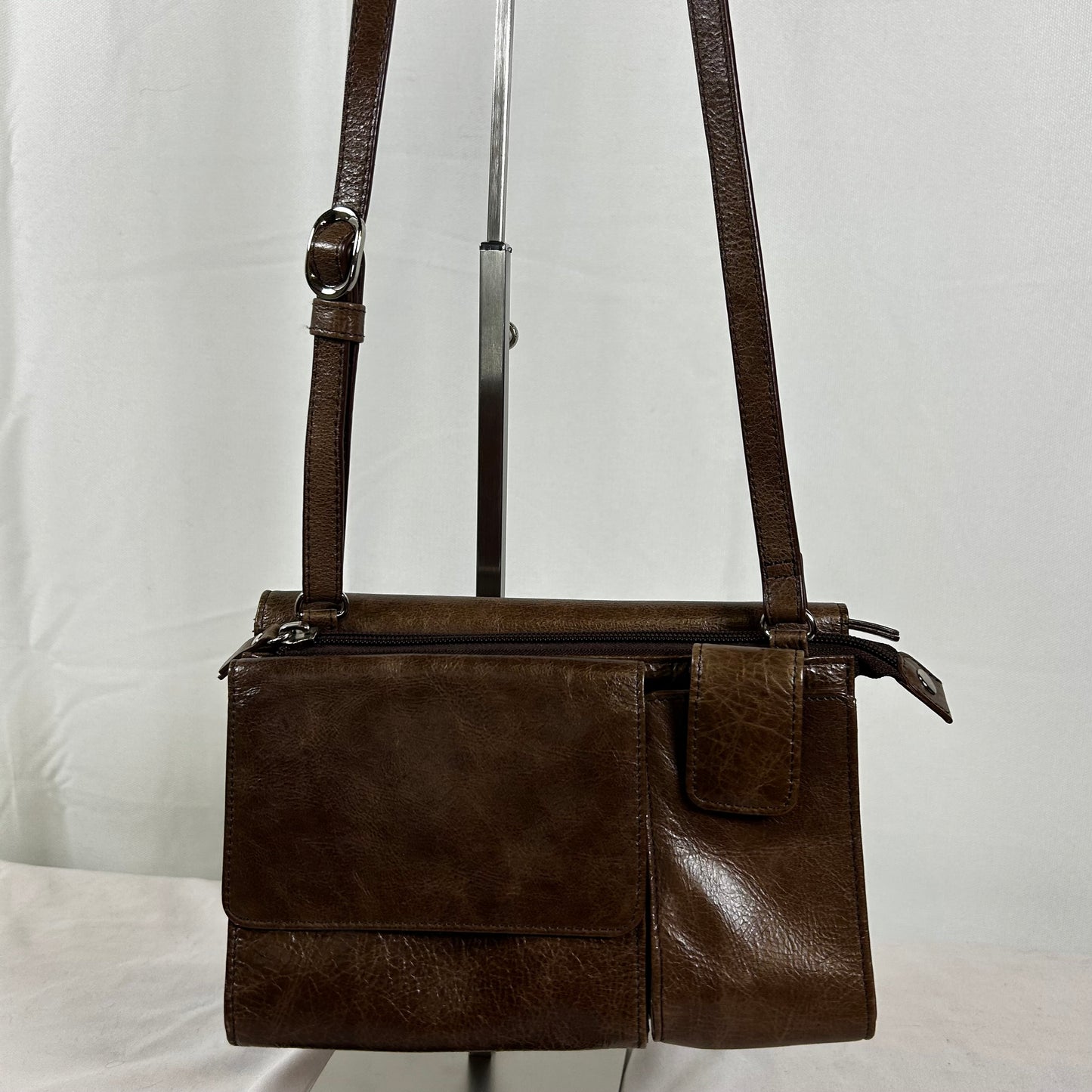 Brown leather purse