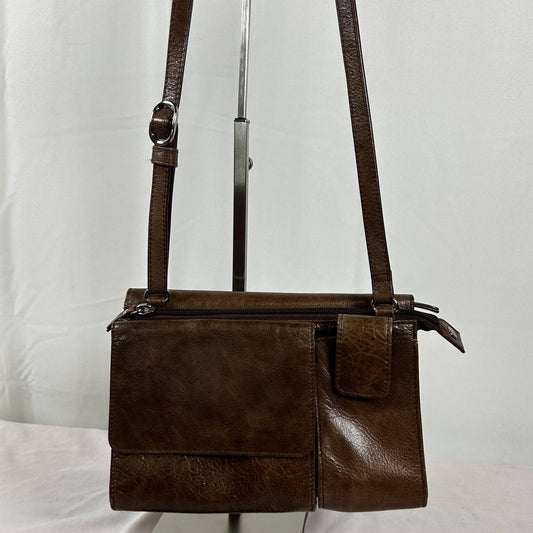 Brown leather purse