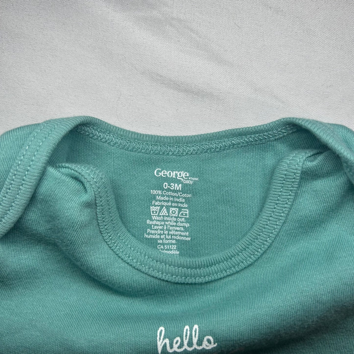 Hello world under onesie