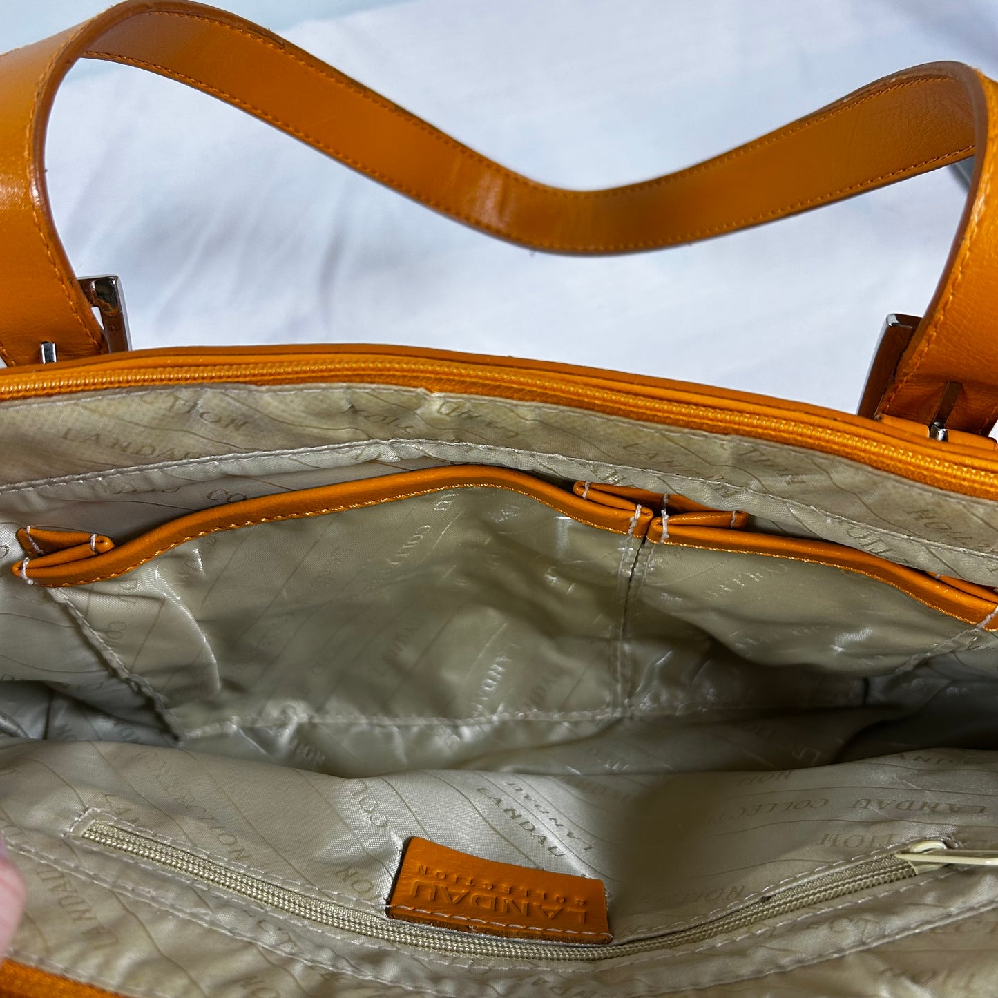 Landon Orange Genuine Leather handbag