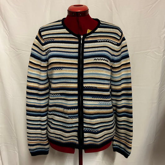 Zip up knit sweater