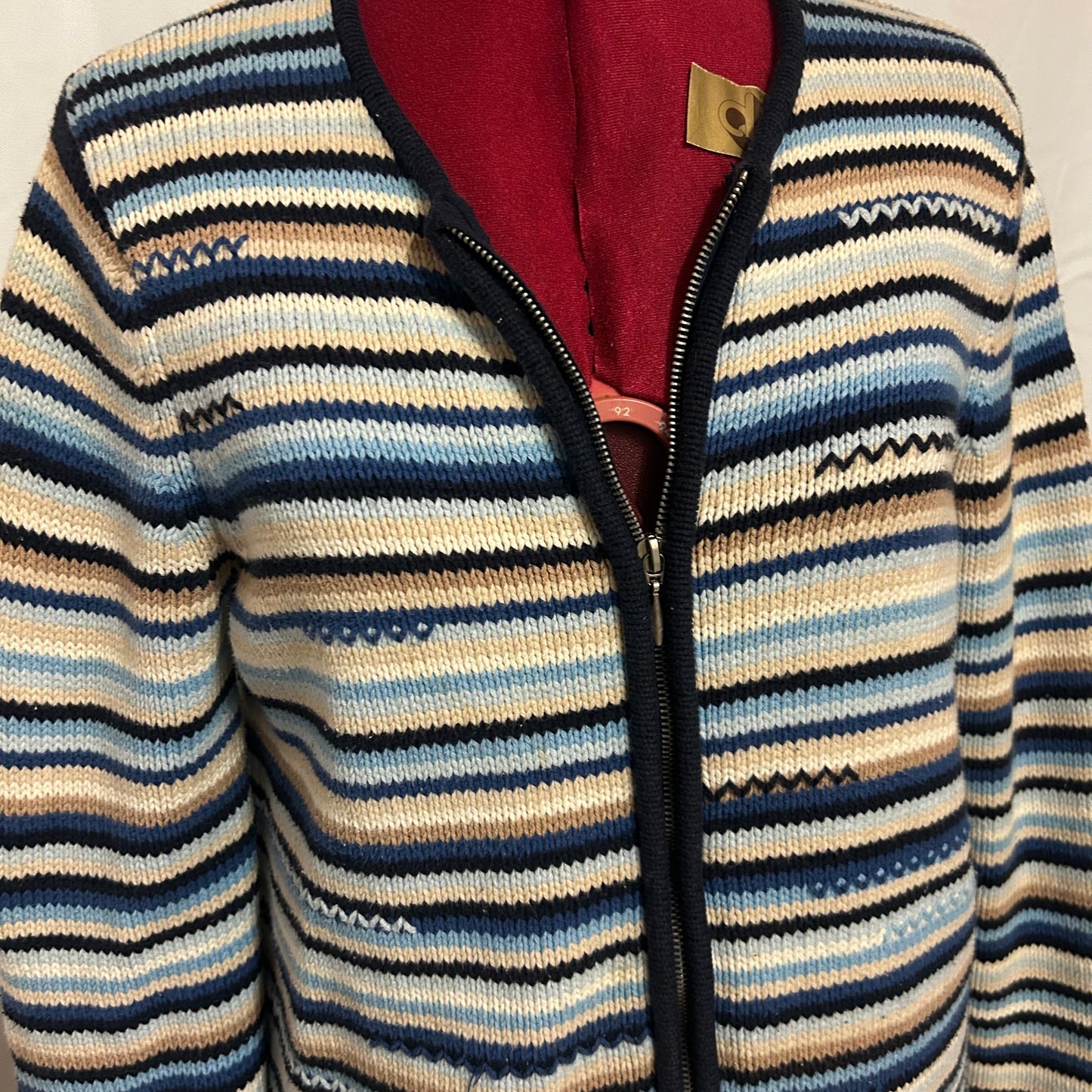 Zip up knit sweater